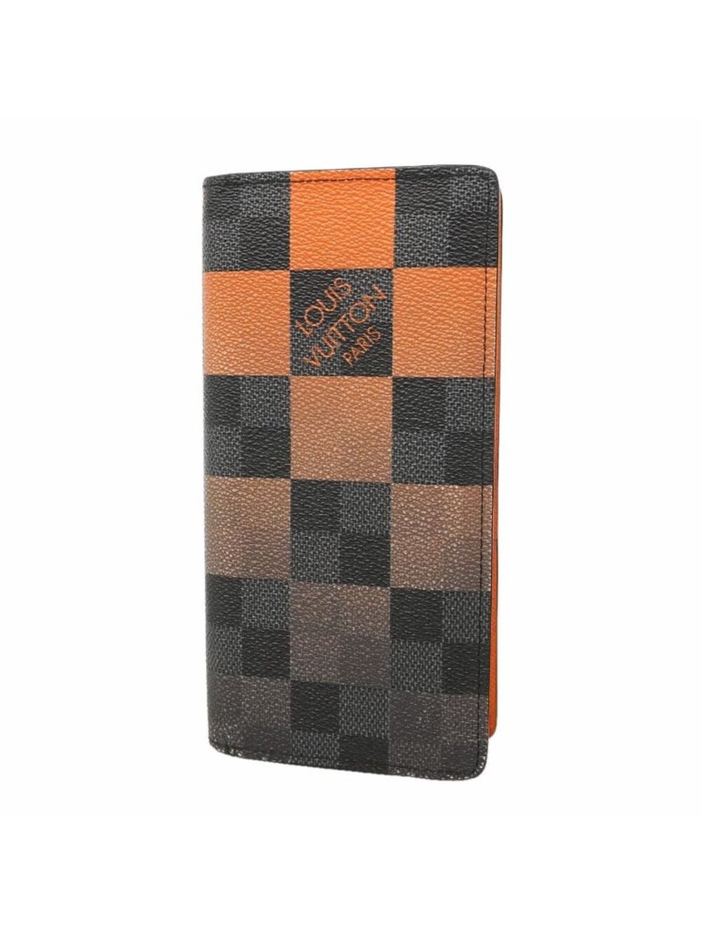 Louis Vuitton Wallet Damier Graphite Giant Portefeuille Brazza NM Volcano Orange